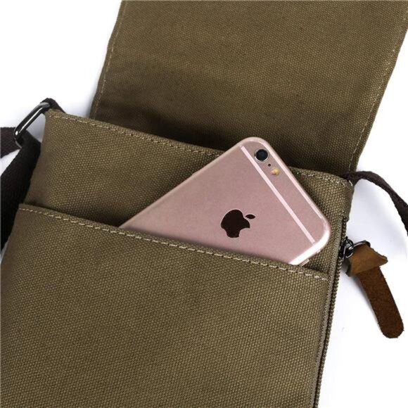 Vintage Canvas Messenger Cross body bag Shoulder bag - Picture 6 of 8